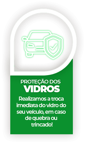 Proteção dos vidros: Realizamos a troca imediata do vidro do seu veículo, em caso de quebra ou trincado!